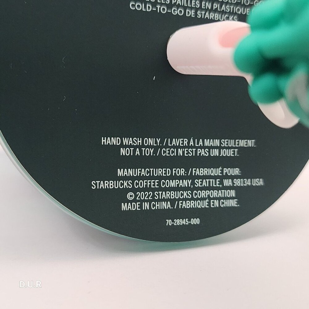 Starbucks Holiday 2022 Enchanted Forrest Venti Tumbler Fox Straw Topper 24oz NEW - Picture 4 of 6